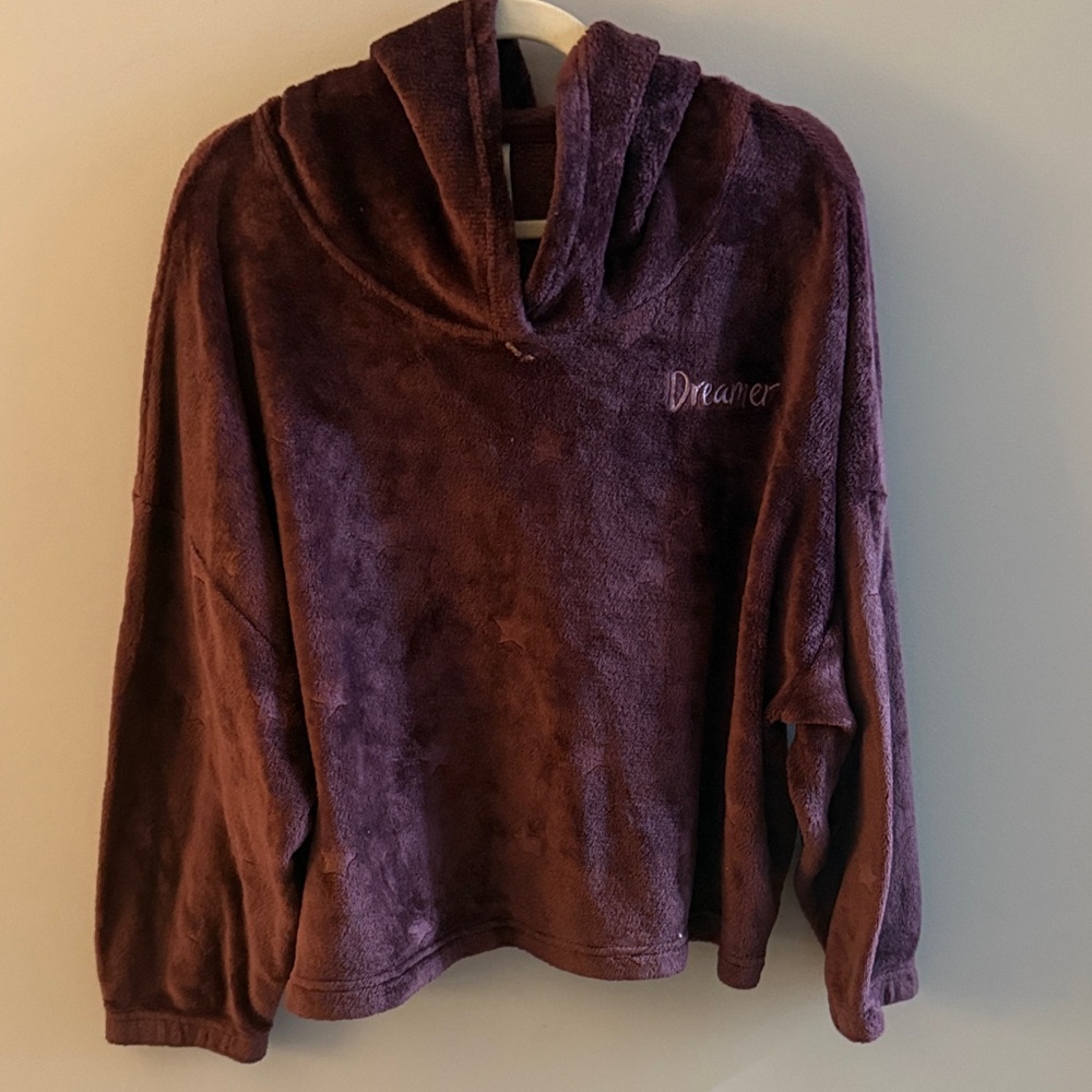 Joyspun Plush Burgundy Hoodie
